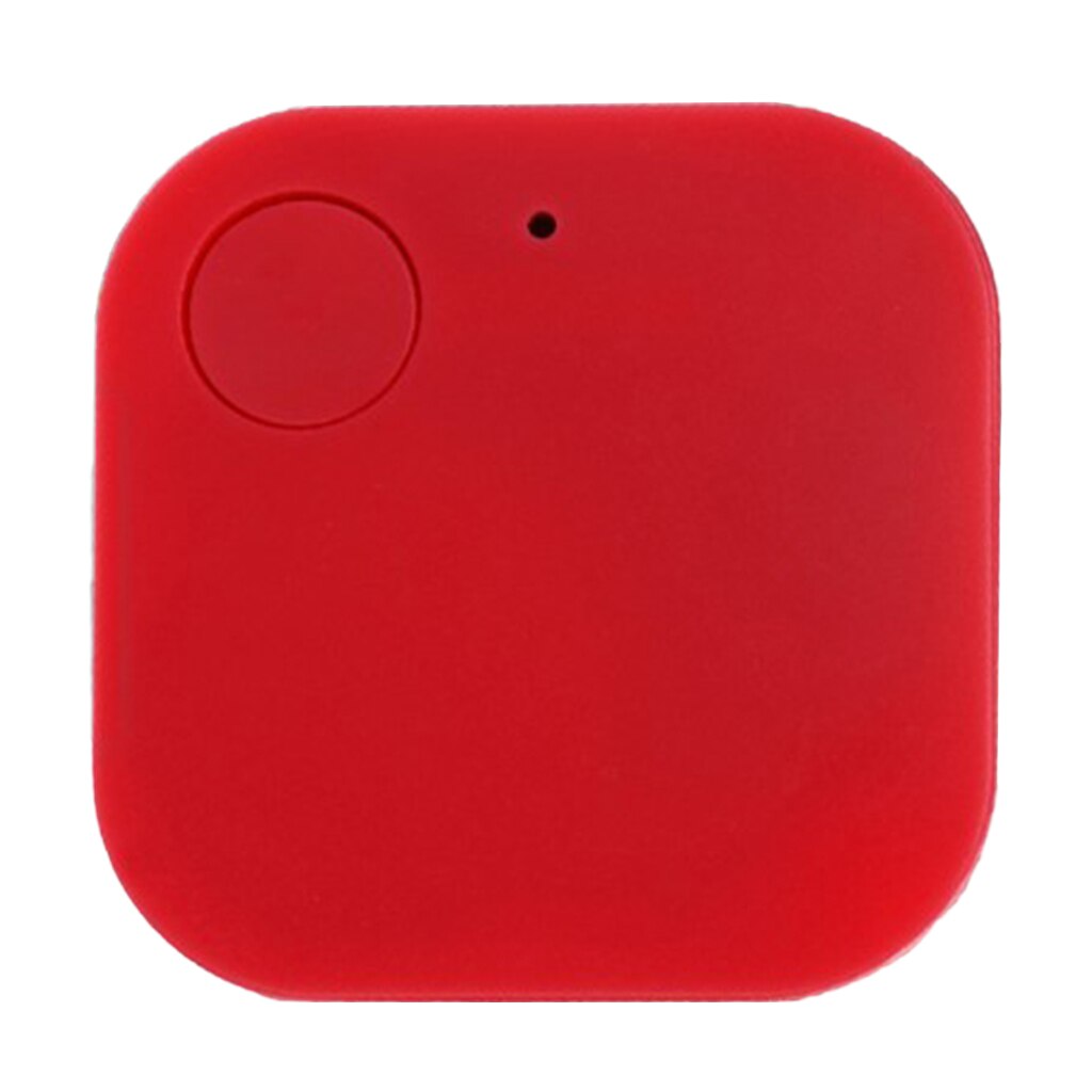 Portable Mini Square Anti Lost Device Bluetooth Remote Anti Theft Key Finder Smart Locator Bluetooth Remote Anti Theft Keychain: Red