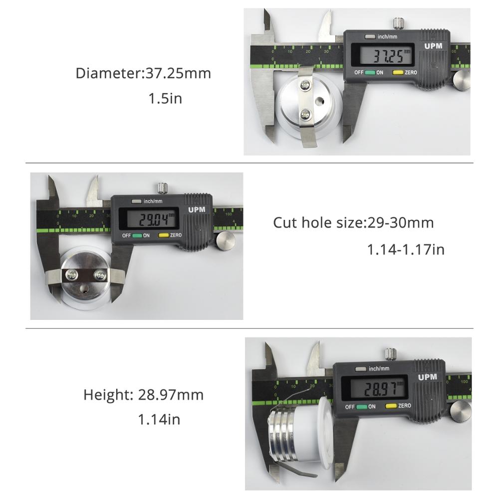 Mini Spot LED COB 3W spots Dimbaar voor vitrinekast loft binnen sieraden mini led licht Aluminium