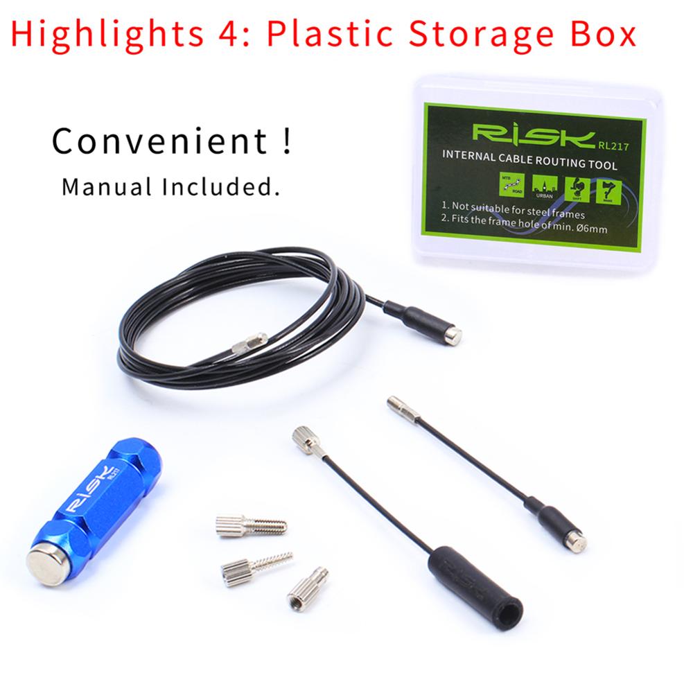 Bicycle Internal Cable Routing Tool Shift Cable Hydraulic Wire Inner Cable Guide with Magnet Bike Parts