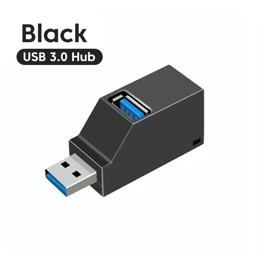 USB 3.0 HUB Adapter Extender Mini USB Splitter 3 in 1 USB Type C Hub Hoge Snelheid USB 2.0 Adapter voor PC Laptop U Disk Kaartlezer: Bruin