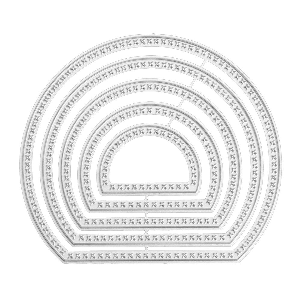 Metall Schneiden Stirbt Kreis Rahmen Schablonen für DIY Scrapbooking Präge Papier Hochzeit Karten Sterben Schnitte Foto Album Machen Handwerk: E