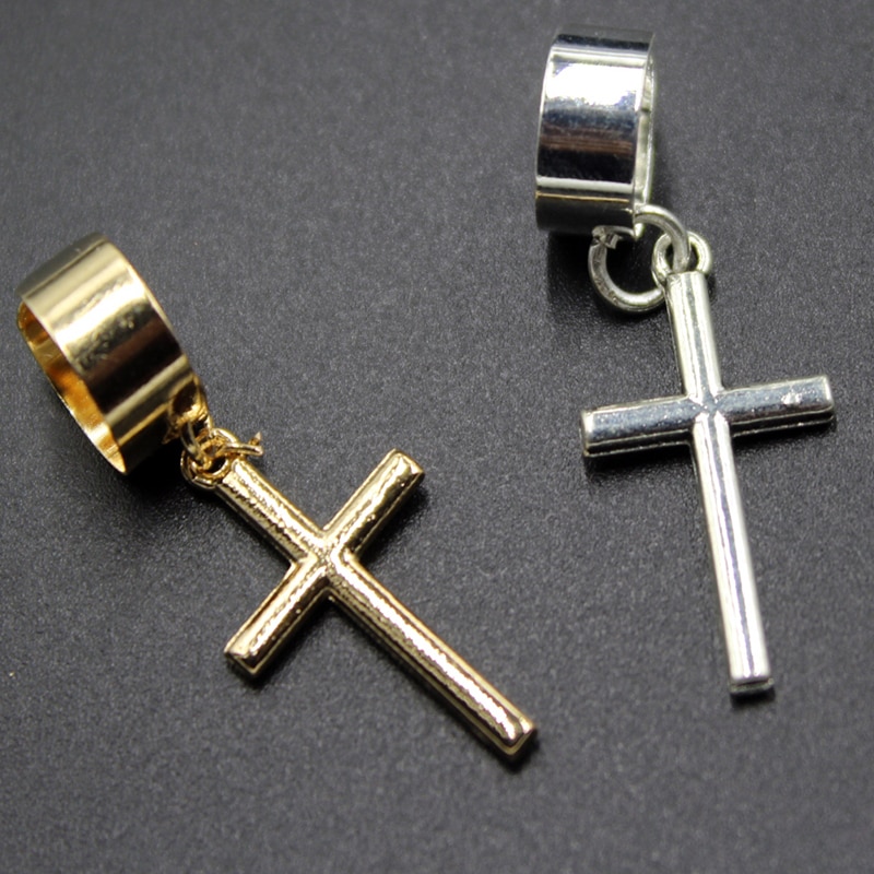 Cross Earrings No Pierced Ear Required - Cross Ear Cuff Wrap EH002