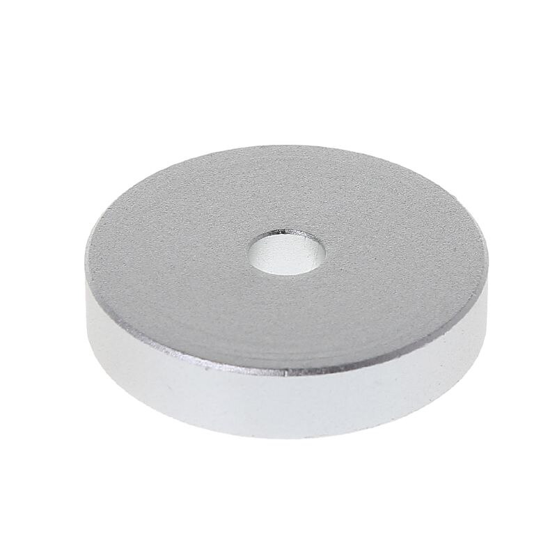 1 Adaptador de placa giratoria de registro 45 RPM de aluminio plateado para Series SL1200 de 7 "técnicas de vinilo