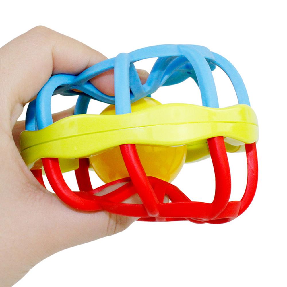 Weiche Bunte Ball Spielzeug Hand Glocke Rassel Entwickeln Spielzeug berühren Beißen Gefangen Hand Oball Ball Für Baby Lernen Greifen freundlicher