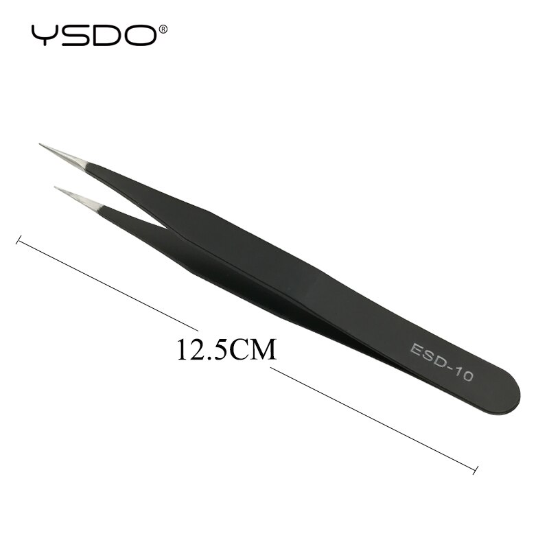 Pinza para extensión de pestañas, pinzas de maquillaje individuales de acero inoxidable, 1 Uds.