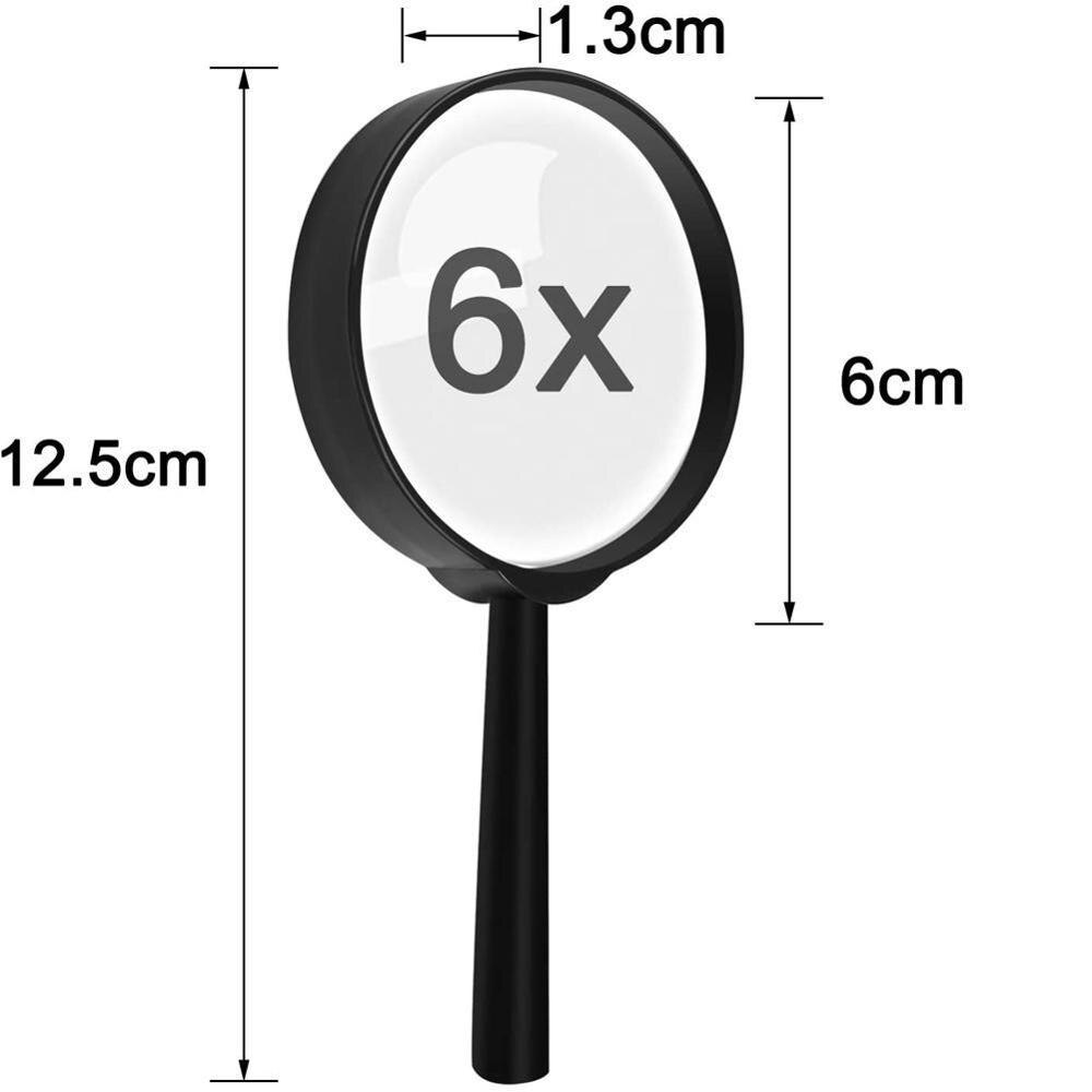 1Pcs 60mm Magnifier For Reading Hand Held Magnifying Tool Identification For Reading Lens B6A3