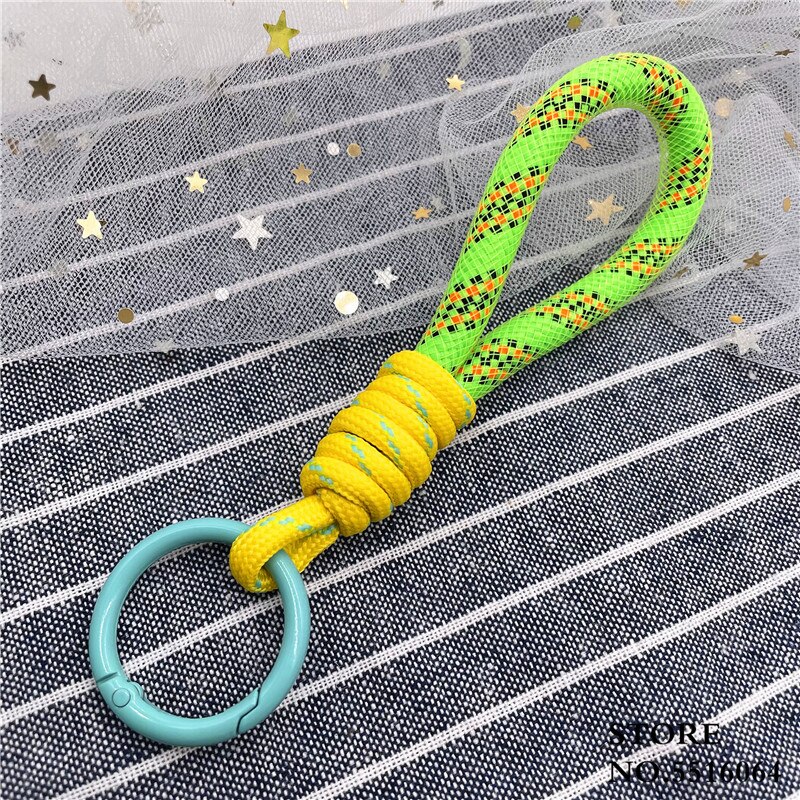 Mode Fluorescerende Kleur Lanyard Strap Voor Sleutels Label Tij Cool Telefoon Case Voor Iphone Rugzak Leuke Hand Bandjes Korte Touw: D01