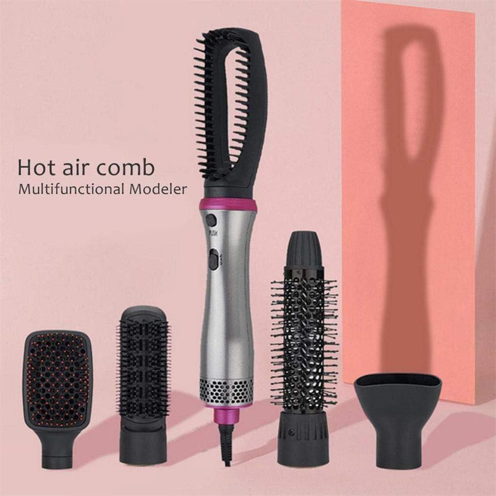 One Step Hair Dryer and Volumizer 5 IN 1 Hair Straightener Curler Comb Electric Blow Dryer With Comb Roller Styler Comb Brush