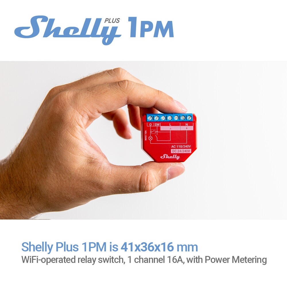 Shelly plus 1pm vida em casa inteligente wi fi interruptor de relé controle e medida gama consumo energia equipamentos escritório