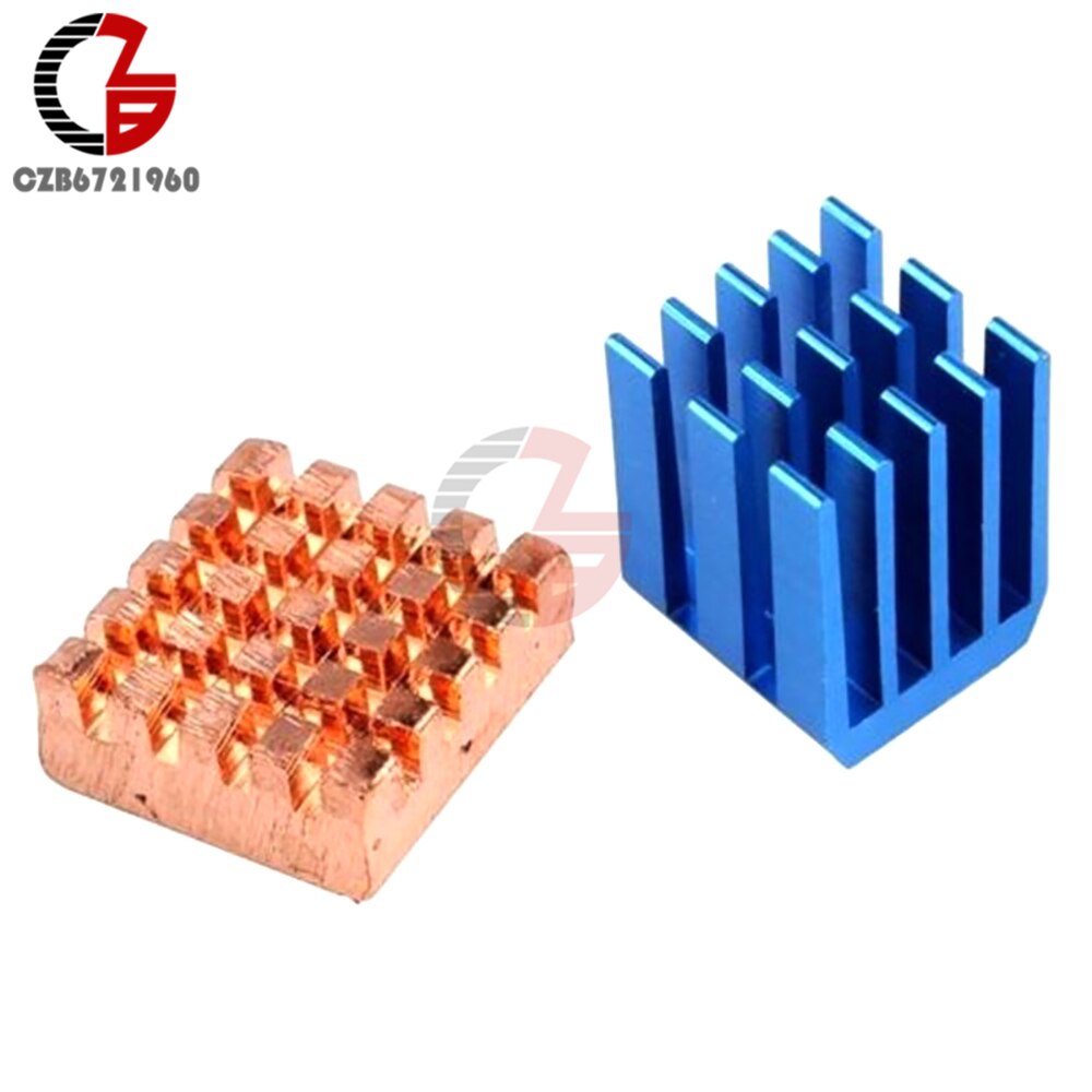 Koper Aluminium Koeling Heatsink Koellichaam Radiator Verwarming Dissipatie Koeler Voor Raspberry Pi 3 2 B +