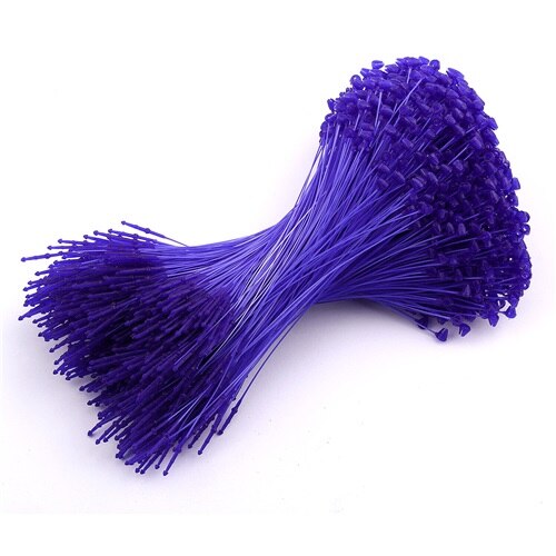 5000 Pieces/lot 5" White Hang Tag Loop Garment Price Tag Barbs Security Loop Snap Lock Plastic Tag Fastener Hang Ties: blue