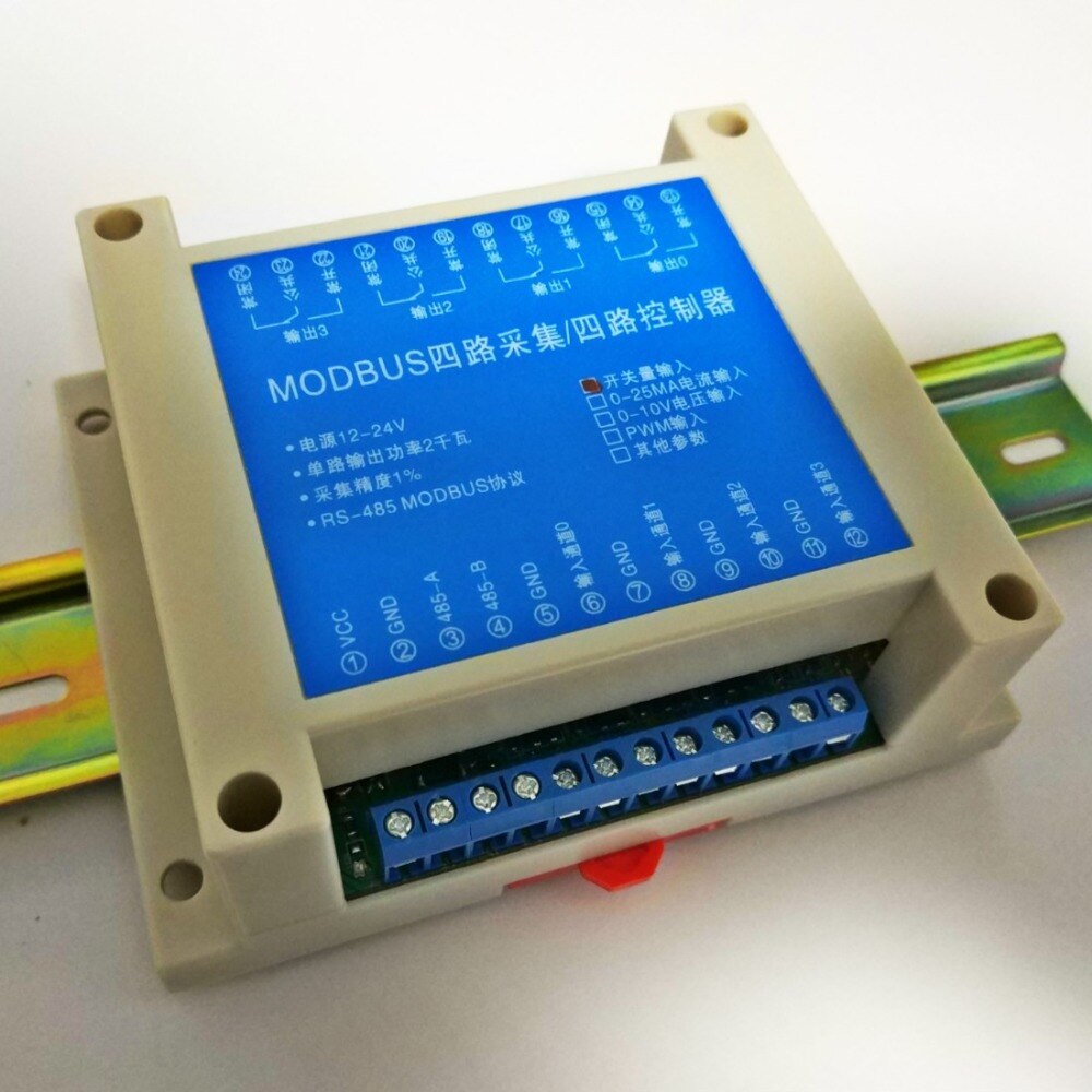 MODBUS collector RS485 spanning stroom PWM switch input relaisuitgang PLC module