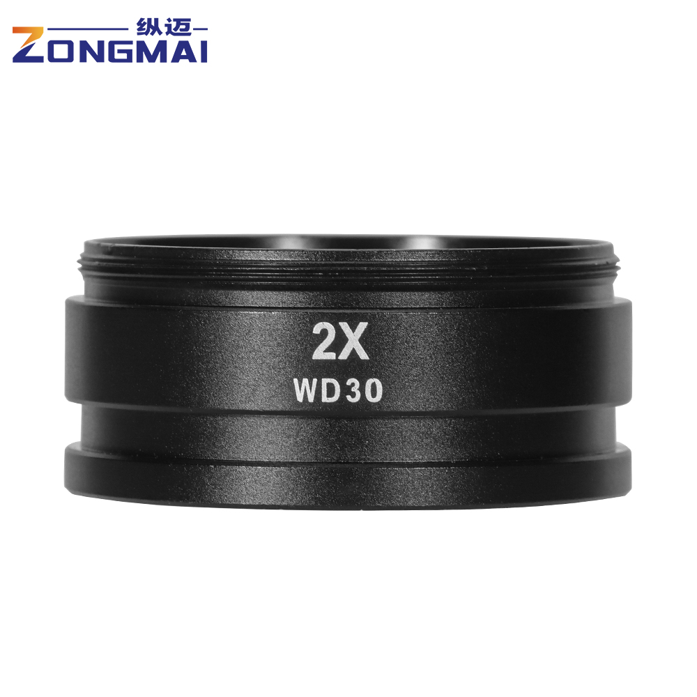0,5X 0,7X 0,75X 1,5X 2,0X Schnittstellengröße 48MM Mikroskop-Objektiv ErhöHenne Sie sterben Vergrößerung Vergrößerung Staubfilter: WEISS