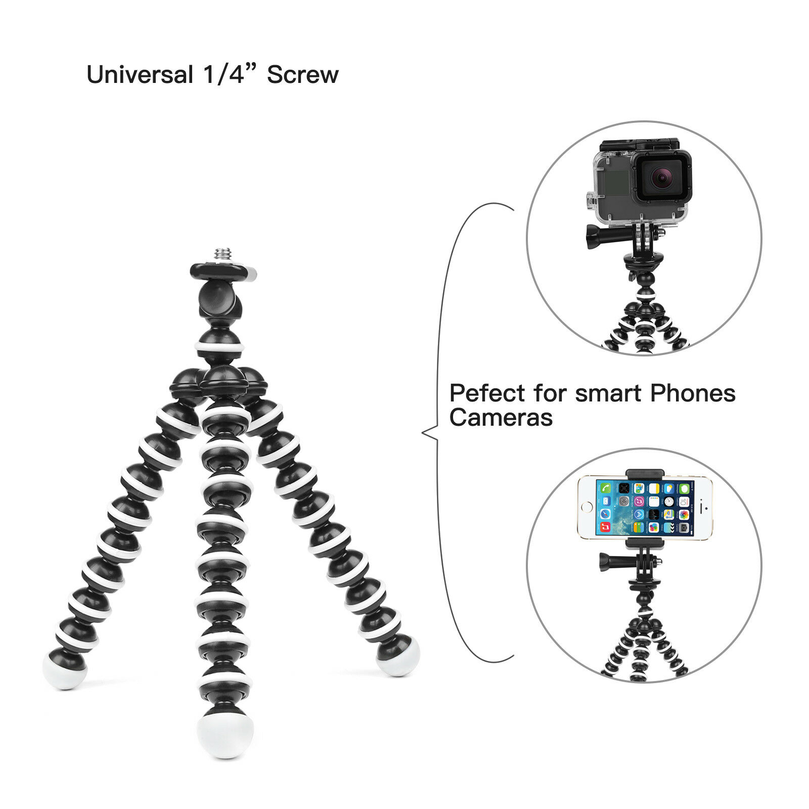 Pieuvre Flexible trépied support Table bureau Mini trépied avec pince Gorillapod pour téléphone téléphone portable téléphone Smartphone Dslr appareil photo