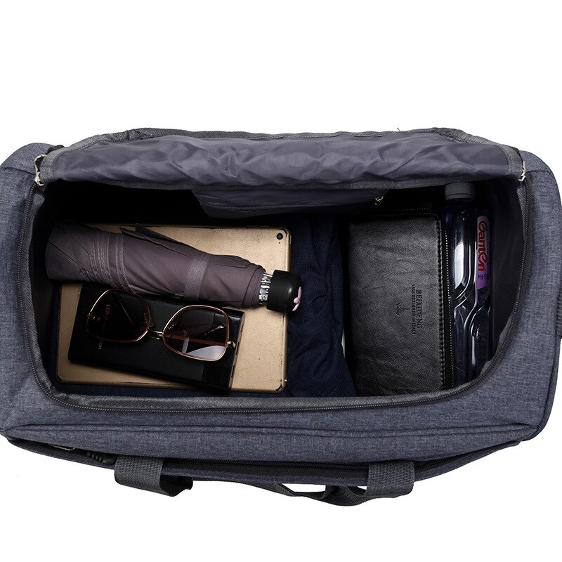 Bolso deportivo de viaje para hombre, bolso cilíndrico para negocios, bolso cilíndrico para mujer, bolso de hombro tipo bandolera para fin de semana, de lona, para exteriores, LGX64