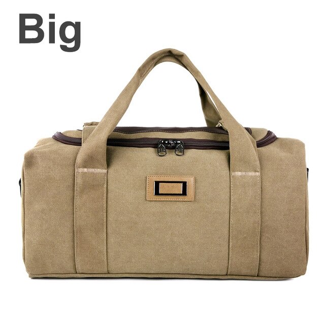 Grote Capaciteit Bagage Tas Reistas Mannen Dikke Canvas Moving Reistas Vrouwen Moederschap Pakket Bagage Tas B324: Khaki Big