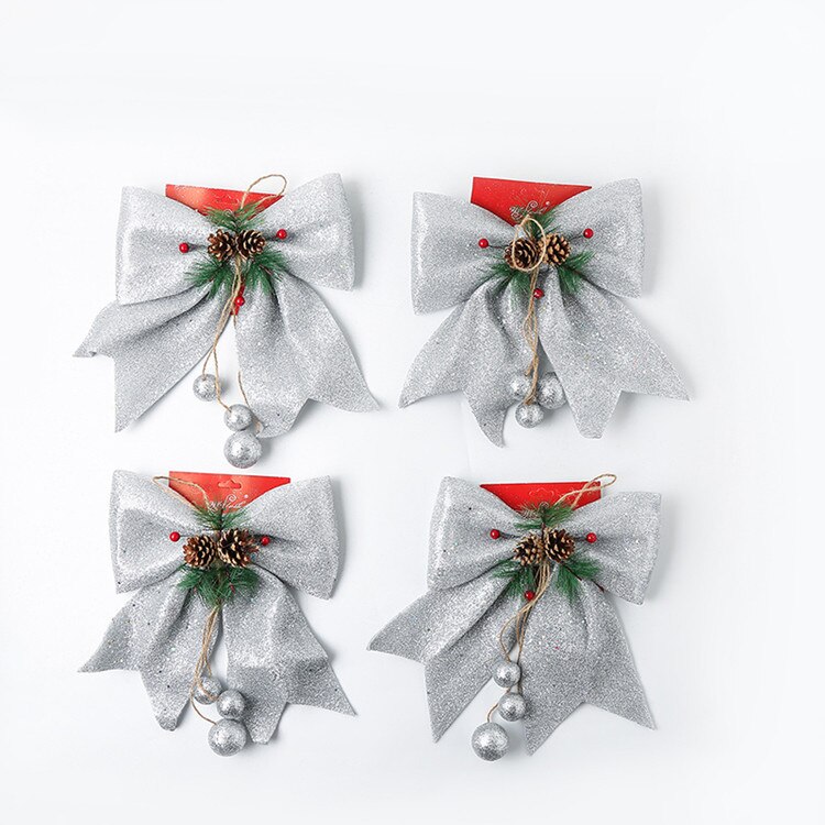 Grote Kerst Boog Leuke Strik Hand Kerstboom Decoratie Top Boog