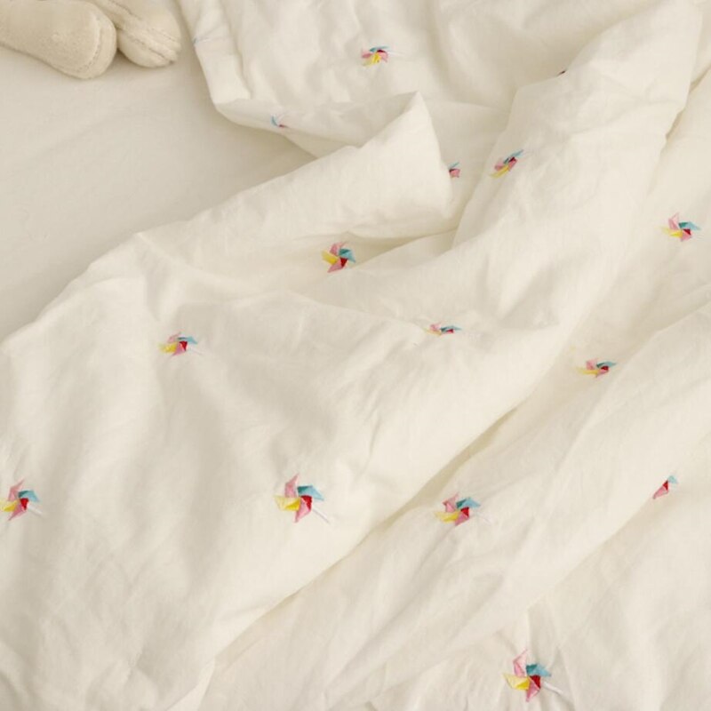 120*150cm sommer tynd quilt til børn bomuld koreansk luftgennemtrængelighed sengetæppe tæppe til hjemme børnehave skole: Vindmølle
