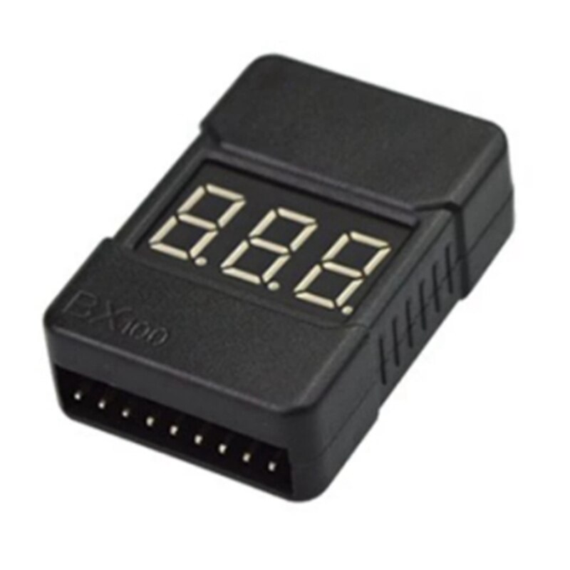 1/2 stuks  bx100 1-8s lipo batterijspanningstester / laagspanningsalarm / batterijspanningstester met dubbele luidsprekers