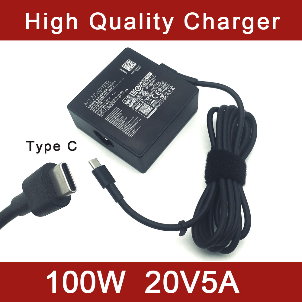 Genuine 20V 5A For ASUS ROG ALLY RC71L-NH001W RC71L-0001 100W USB-C Adapter Charger Laptop Power Supply