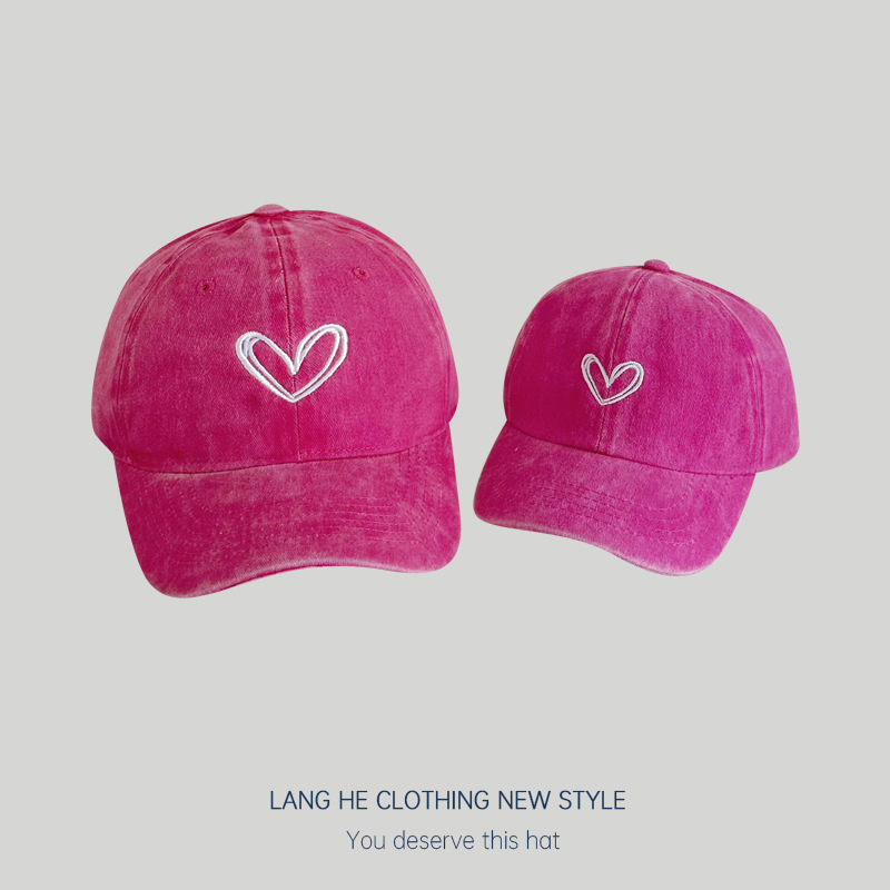 Family Matching Soft Washed Cotton Baseball Caps Korean Style Casual Autumn Winter Outdoor Hats for Men Women And Children: S / WHITE