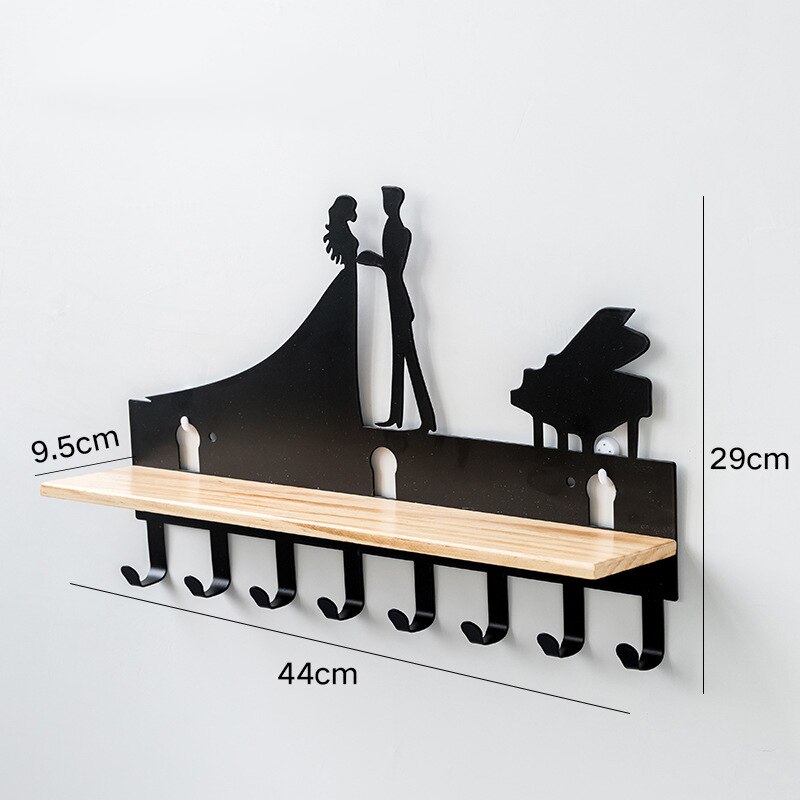 Wall Mount Hook Rail Kapstok Met 8 Rvs Haken Muur Haken Voor Thuis Kast Organisatie Voor Hoed Handdoek portemonnee Gewaden: L-B