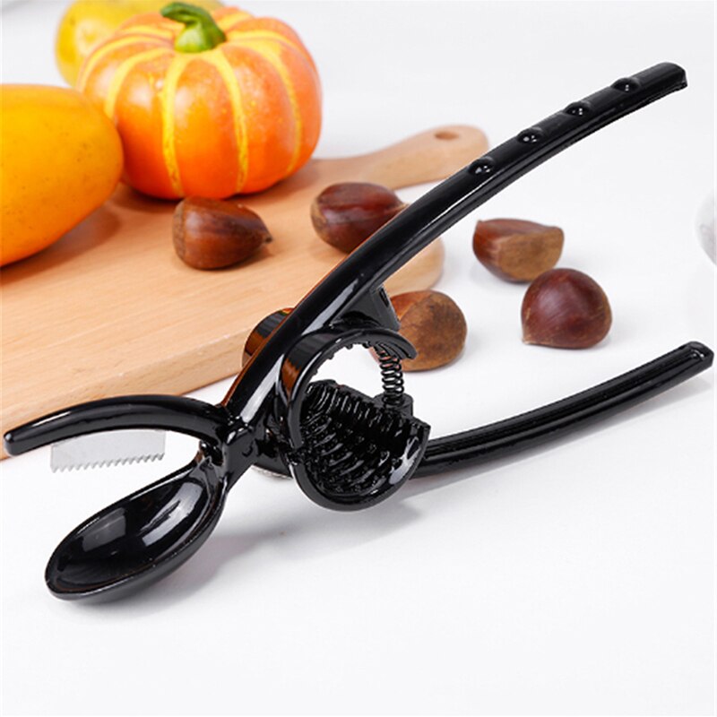 Open Knife Walnut Clip Dual-use Labor-Saving Peeling Tools Black Chestnut Opener Chestnut Sheller