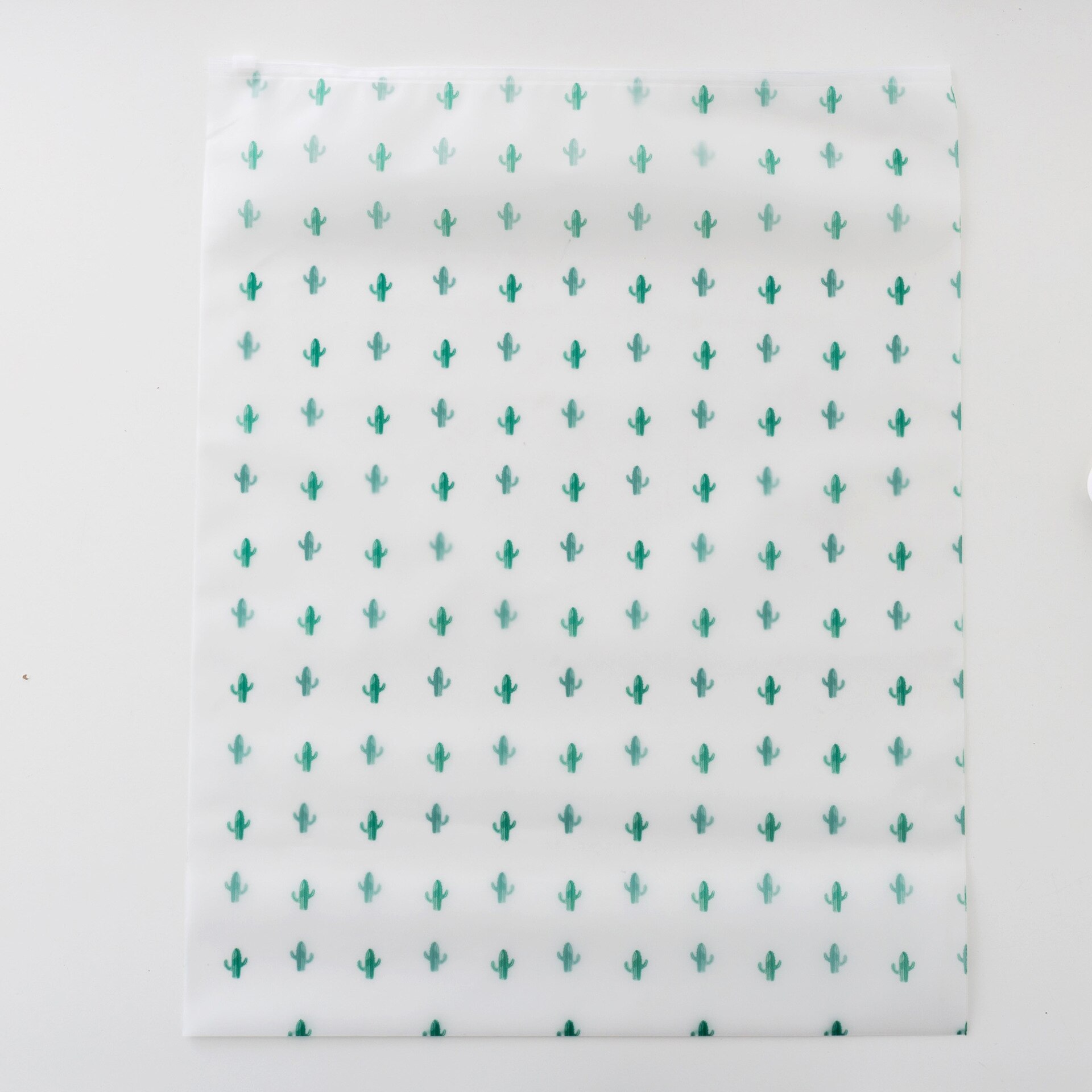2 stk poser til tøj kaktus reb bundt lomme gennemsigtig frostet vandtæt rejse opbevaringstaske lynlås plastik taske organizer: 40 x 50cm