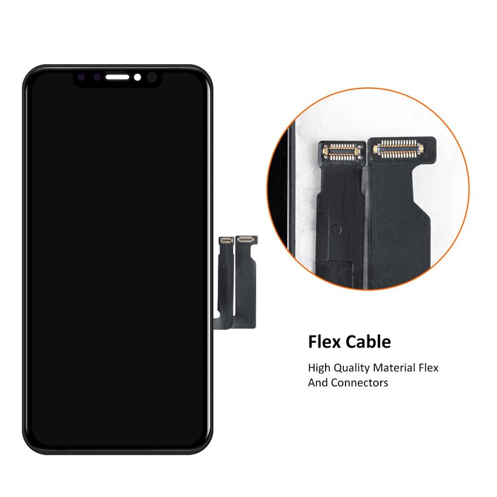 Fabrikspris för iphone xr x xs xs max display oled pekskärm lcd display 1:1 oem incell för iphone 11 monteringstopp