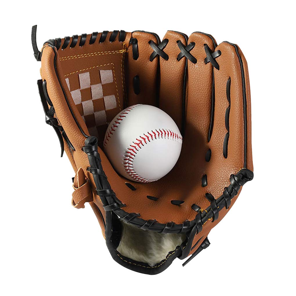 Baseball Gloves with Soft Solid PU Leather Thickening Pitcher Softball Gloves for Child Teens Adult Right Hand Throw, Left Hand