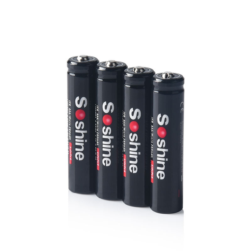 Soshine 4/8/12 sztuk AAA 10440 LiFePO4 bateria 3.2V 280mAh akumulator latarki kamera golarka ogniwa bezprzewodowa mysz zabawka: Złota