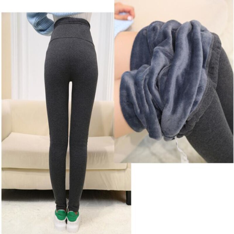 Winter Velvet Maternity Leggings Pants For Pregnant Women Warm Maternity Clothes Thickened Pregnancy Trousers Clothing