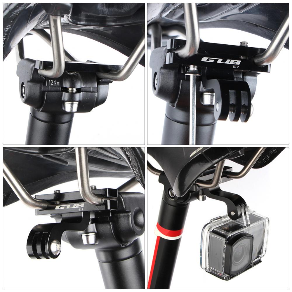 Bike Bicycle Saddle Seat Mount Camera Holder Bracket Adapter Clamp GUB Aluminum Bicycle Tail Light Saddle Seat-post Mount Holder