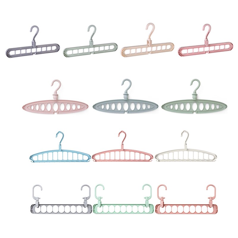 Multi-port Support Circle Clothes Hangers Clothes Drying Racks Multifunction Plastic Scarf Clothes Hanger Storage Rack