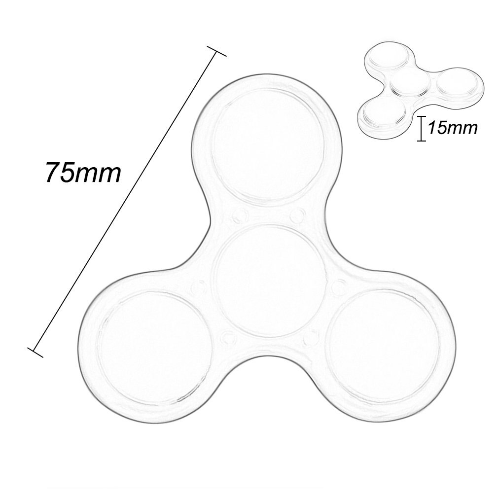 Led Kleurrijke Driehoek Flash Hand Spinner Voor Adhd Stress Autisme Relief Rotatie Lange Tijd Speelbal Spin Speelgoed