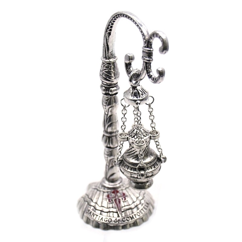 Antieke Gesneden Wierookbrander Kruis Decoratie Kerk Kapel Ornamenten Gebed