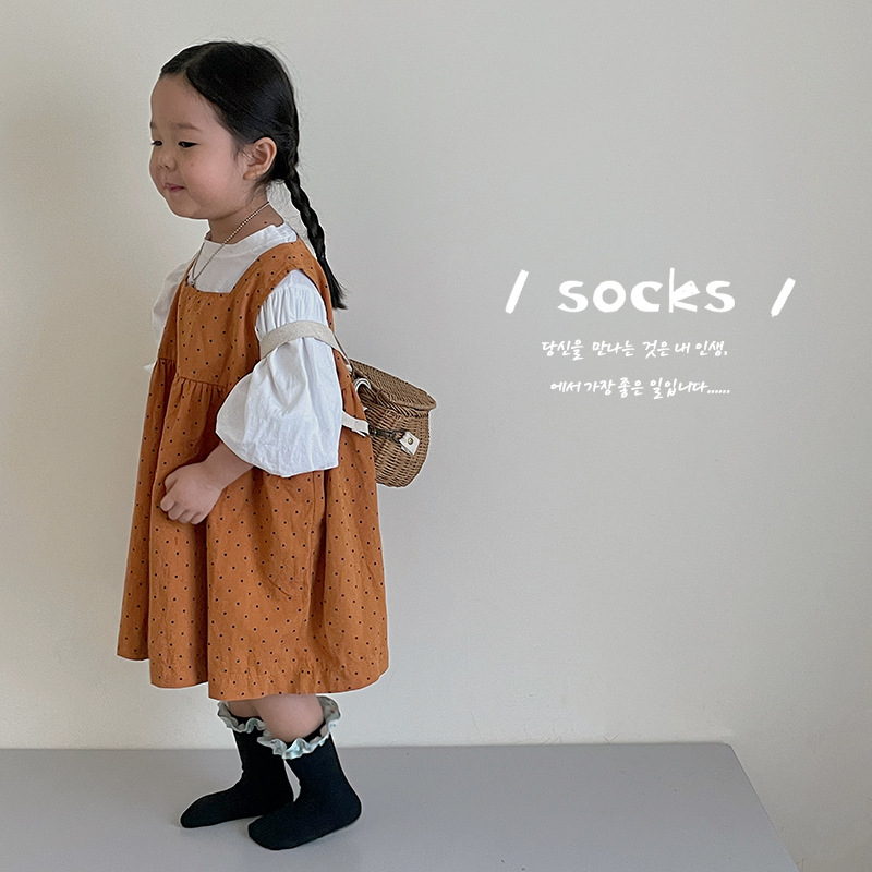 MILANCEL 2022 Frühling Mädchen Socken Spitze Band Socken Blume Mädchen Strumpf
