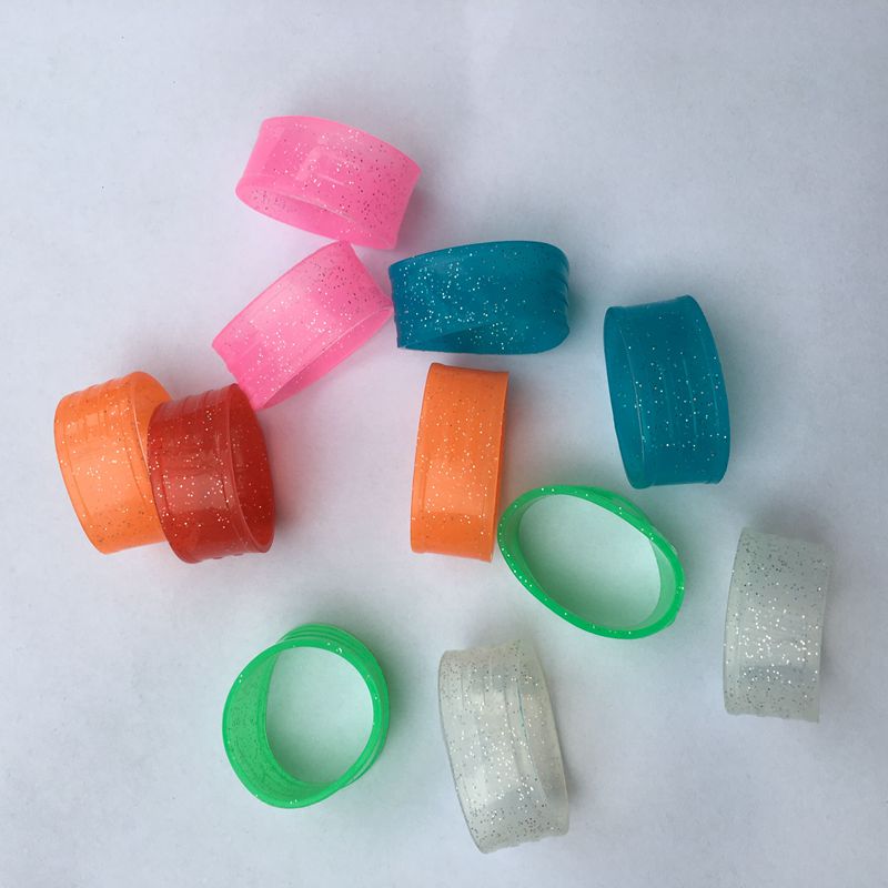 (10pcs/lot)Fluorescent Silicone grip ring,Tennis Racket,Tennis racquet,Racket overgrip sealing ring