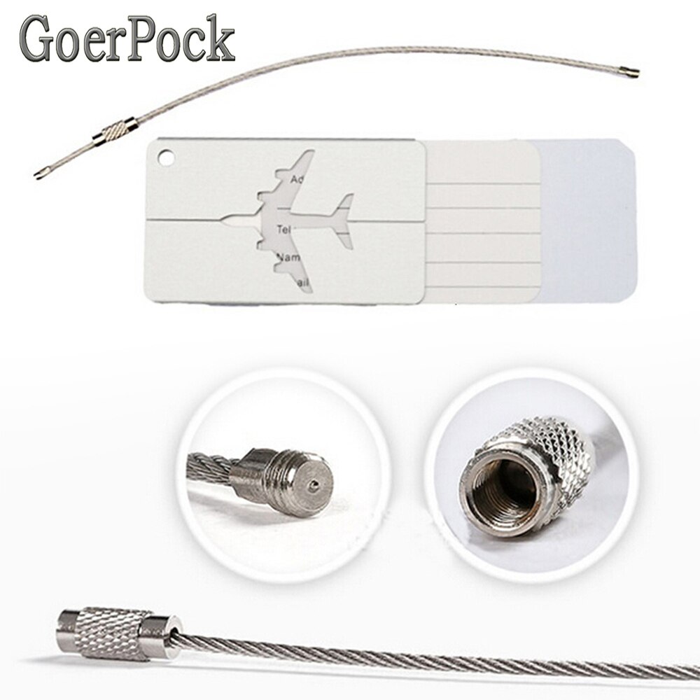 Accessoires de voyage pour bagages et sacs, classique, nouveauté à la , caoutchouc, en Aluminium, sangles d'étiquette, valise, étiquette de bagage, directe