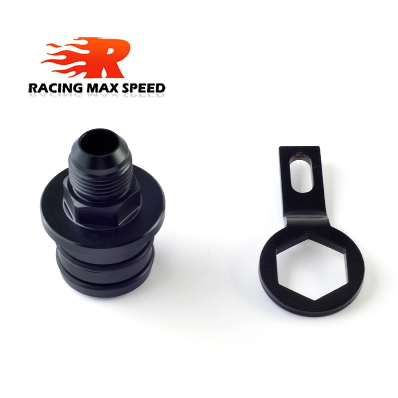 AN10 aluminum Black Rear Block Breather Fittings Adapter For Oil Catch Can B16 B18 B20