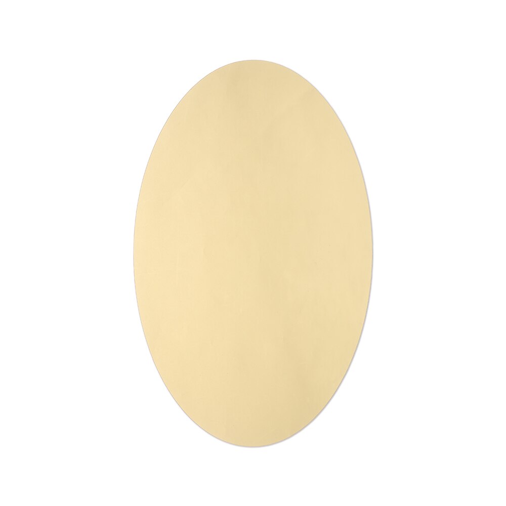 Self-adhesive Acrylic Mirror Wall Stickers Oval Rectangle Reflective Glass Decals Bathroom Dedroom Decoration: gold oval / 17x27cm