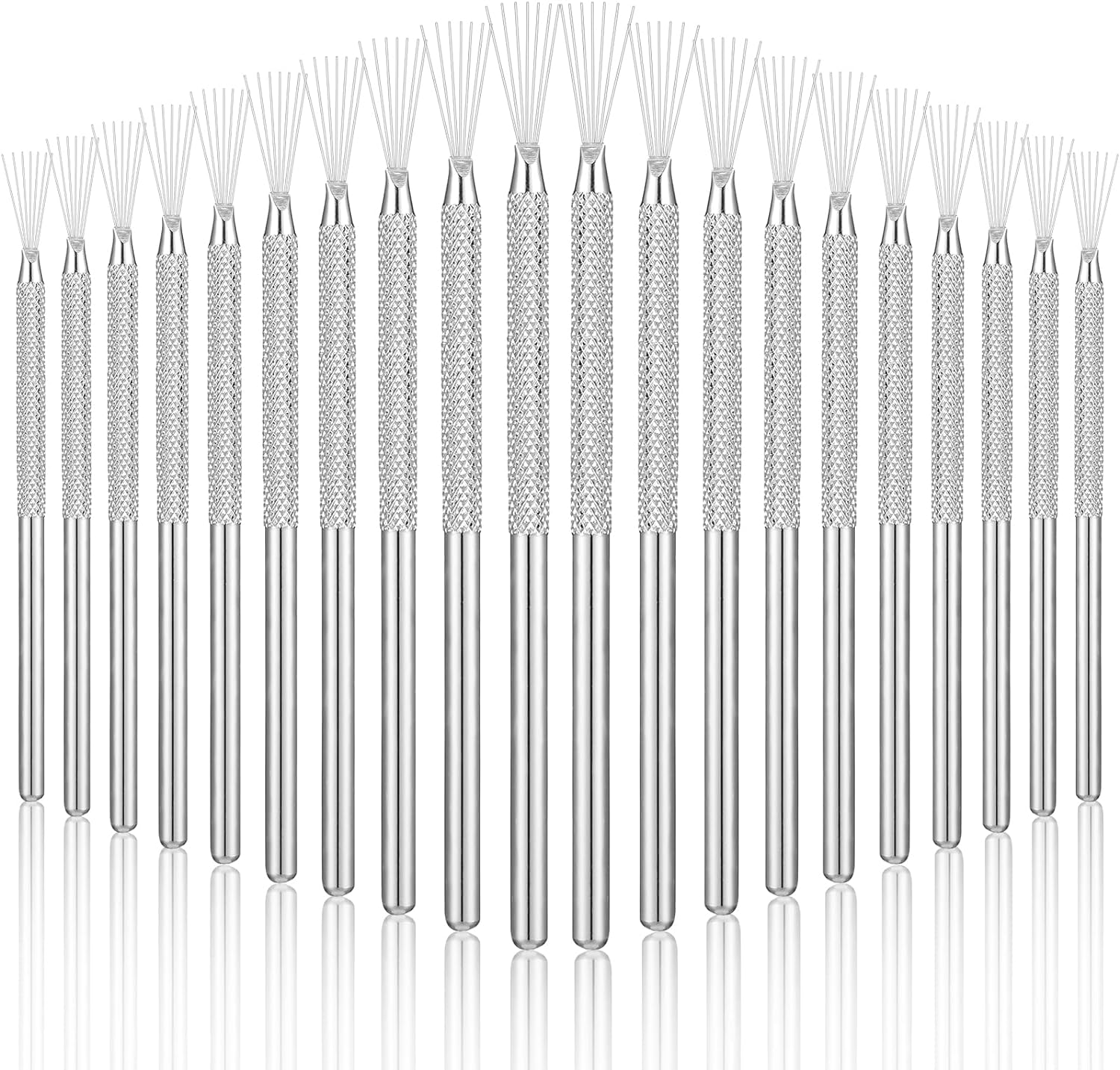 Herramientas de arcilla polimérica de aleación de aluminio, herramientas de escultura de cerámica, cinta de tallado, extremo de alambre, juego de herramientas de arcilla para detalles, 6 uds.: Marrón