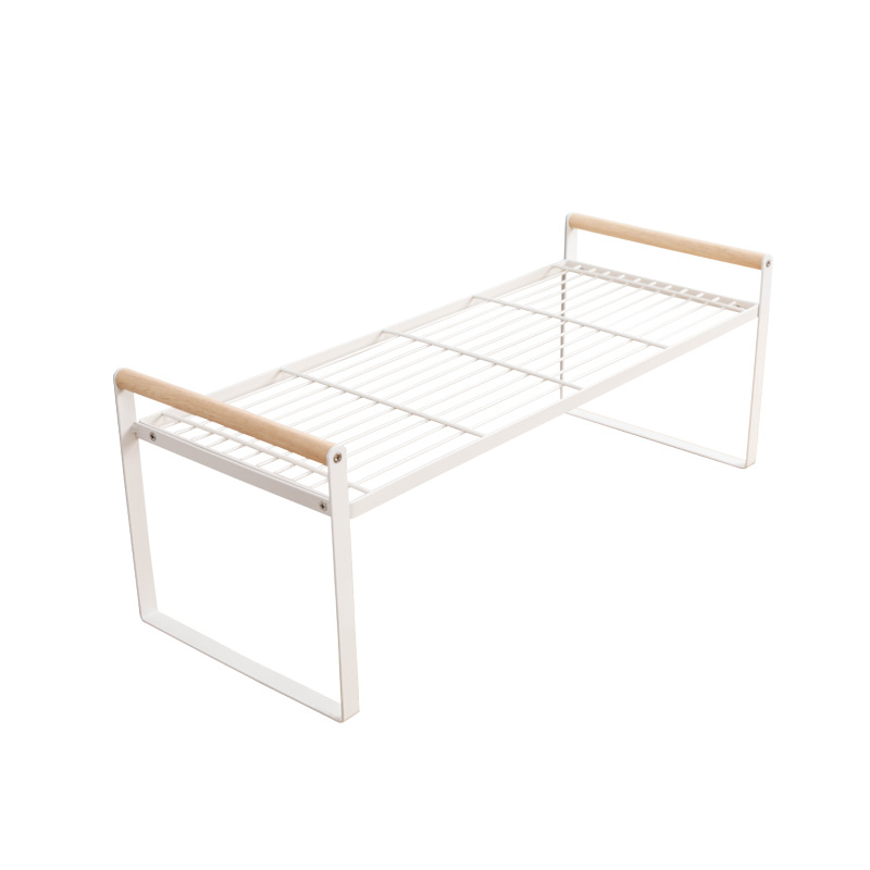 Kitchen Organization Storage Stackable Wide Countertop Organizer Spices Rack Counter Shelf Cabinet Cupboard Under Sink Shelfs