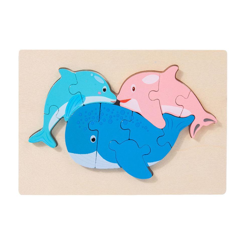 3D Cartoon Dieren Houten Puzzels Speelgoed Leuke Tangram Puzzels Kinderen Baby Educatief Leren Interactieve Puzzel Speelgoed