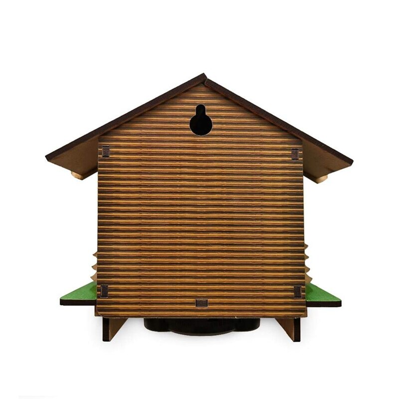 Météo maison, forêt météo maison avec homme et femme, bois Chalet baromètre thermomètre et hygromètre décoration de la maison mur Ha