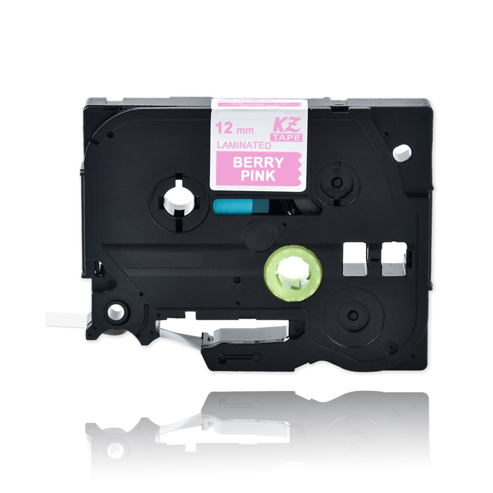 1Pcs Kze 12Mm Multicolor Compatibel Brother Tze-231 Gelamineerd Tze231 Tze 231 Label Tape Tz231 Voor Brother P-Touch printer: white on berry pink