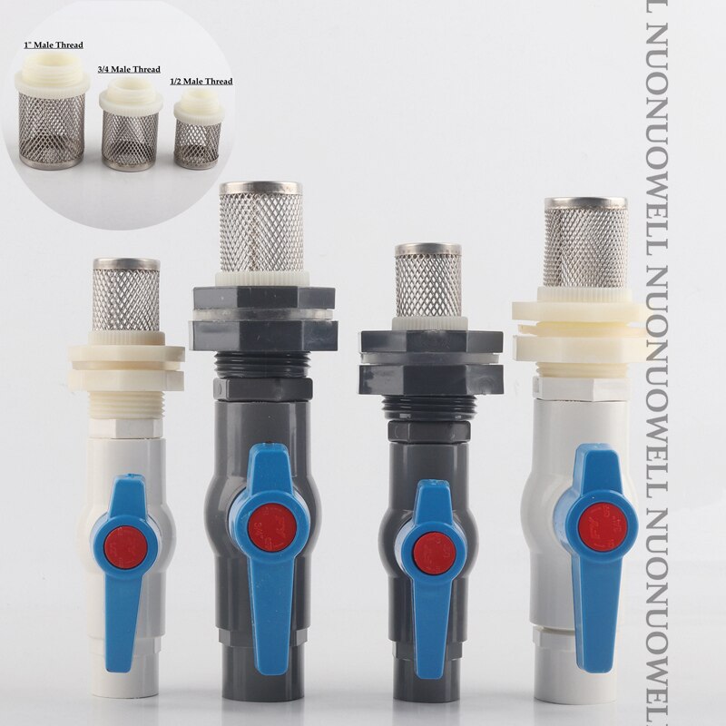 20 25 32 mm 1/2 "~ 1" PVC Water Tank Joint Filte Combination Valve Water Aquarium Fish Tank Connection DIY Combination Suit