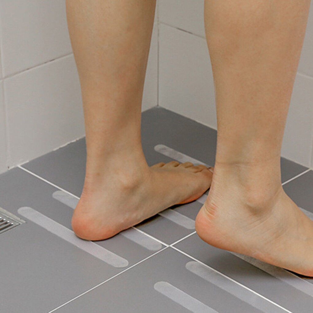Tiras de seguridad antideslizantes para baño, Pegatinas transparentes antideslizantes para ducha, escaleras y suelo, 12 Uds.