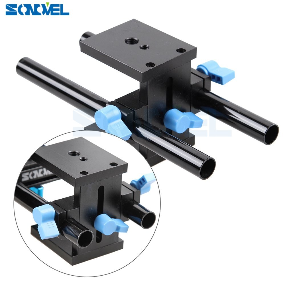 Sonovel 15mm Schienen Stange Unterstützung System Grundplatte Halterung für Kanon DSLR Folgen Fokus Anlage 5D2 5D 5D3 7D