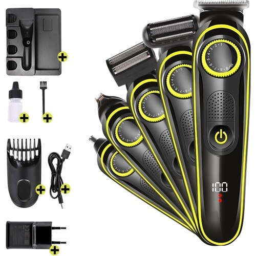 Yopigo Yp 6171 Hair & Beard Styling Scheren Machine Mannelijke Zorg Set 5 In 1 Ultieme